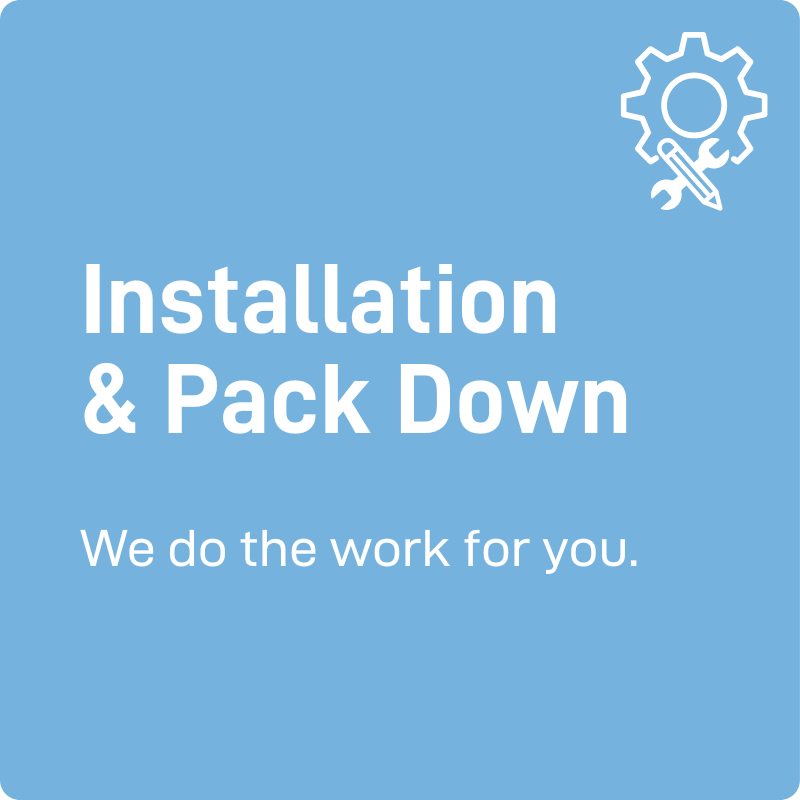 exhibition stand installation and pack down