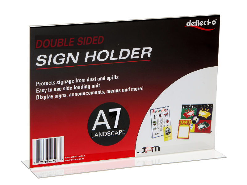 A4 Landscape Menu Holder With Business Card Holder