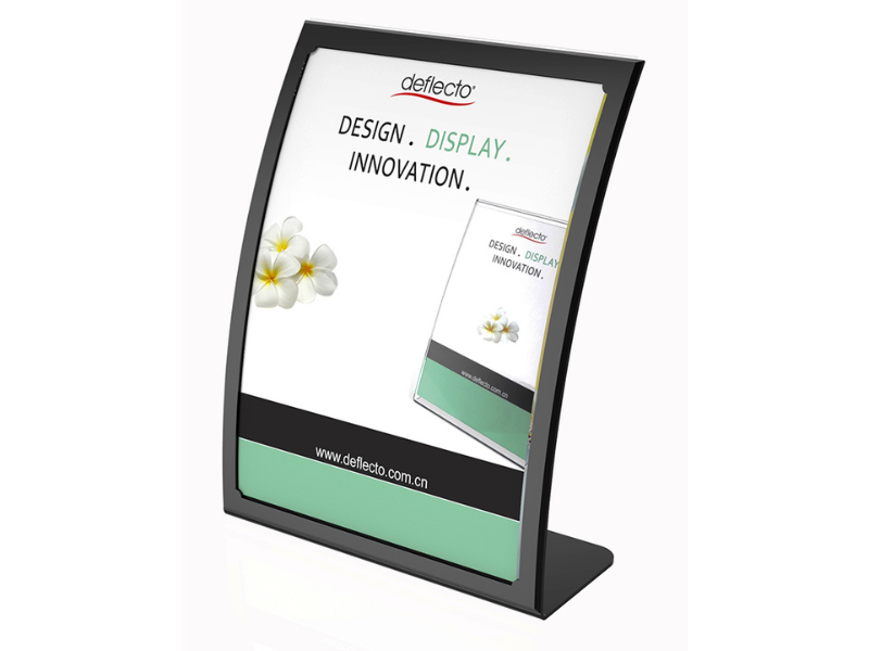 A4 Landscape Menu Holder With Business Card Holder