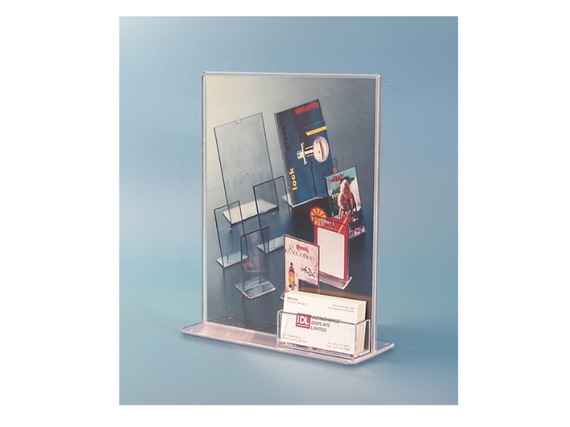 A4 Landscape Menu Holder With Business Card Holder