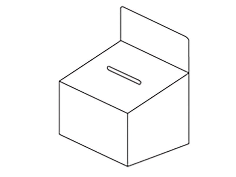 Plain Cardboard Counter Top Competition Entry Box