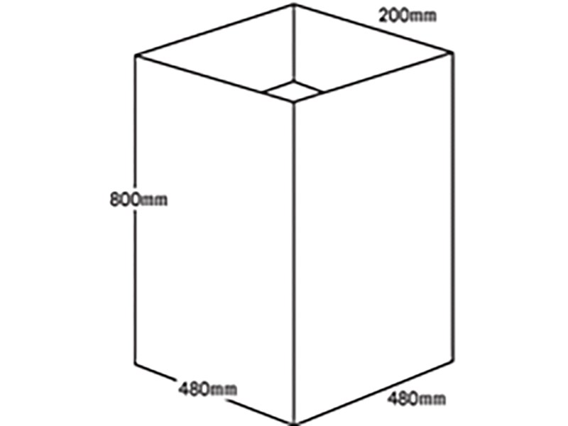 Cardboard Square Dump Bin