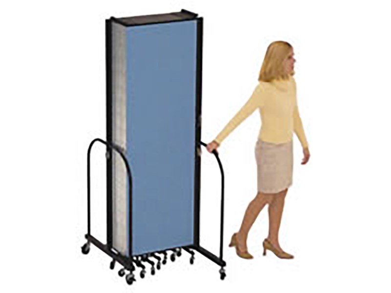 Screenflex collapsed down and ready to be conveniently stored for it's next outing.