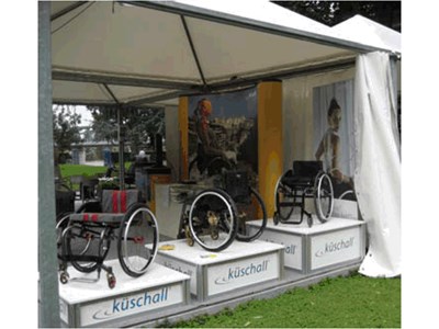 Plinths used on an exhibition stand