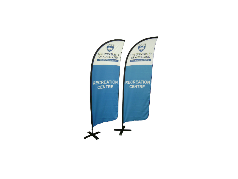 2.5m Blade flags - offer includes base plate base (not cross bases shown)