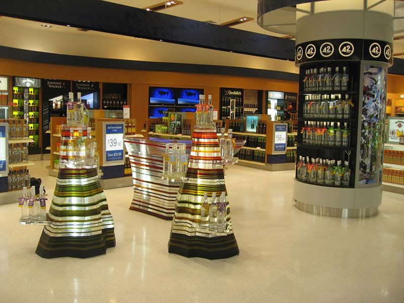 Retail merchandising Unit for use in Duty Free at Auckland Airport