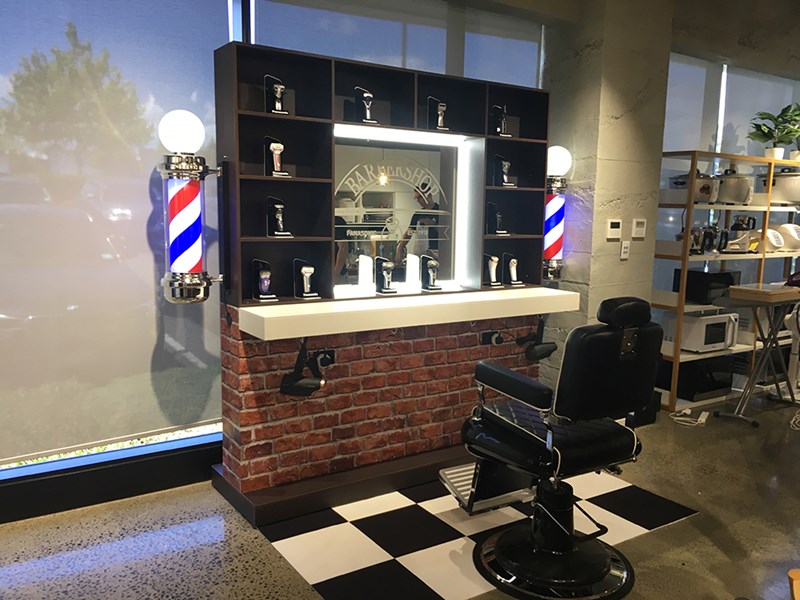 Panasonic barbers chair booth activation