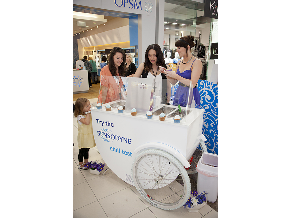 Bespoke Cart Demo Table for Sensodyne