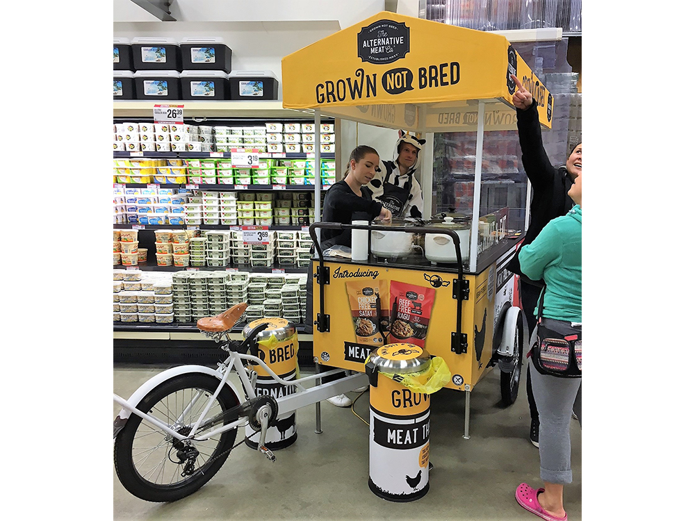 Customised sampling stand makes an impact