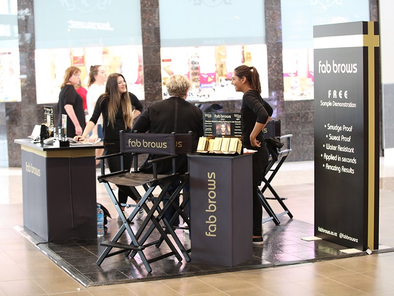 Pop Up Shop in Mall for Fab Brows