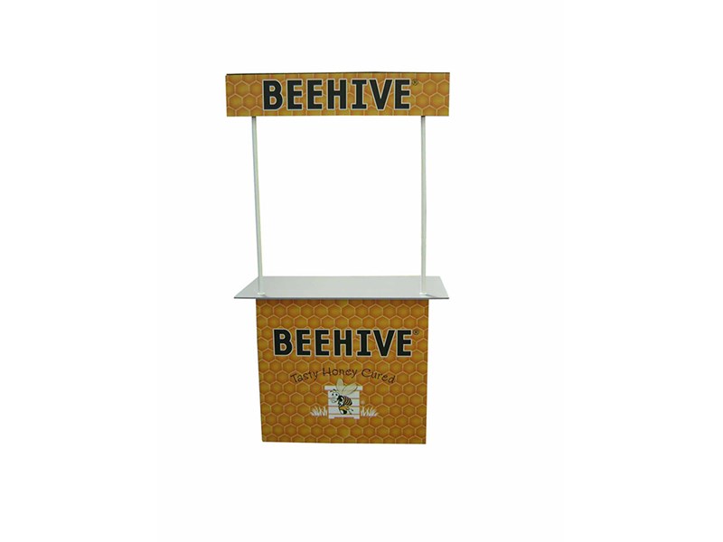 Presenter 1000 Demonstration Table with branded header