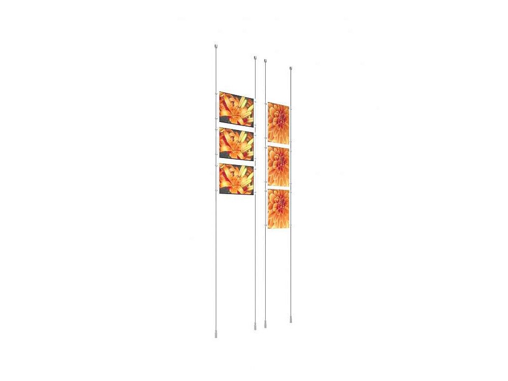 Poster Display Hanging Systems | Window Cable Poster Displays