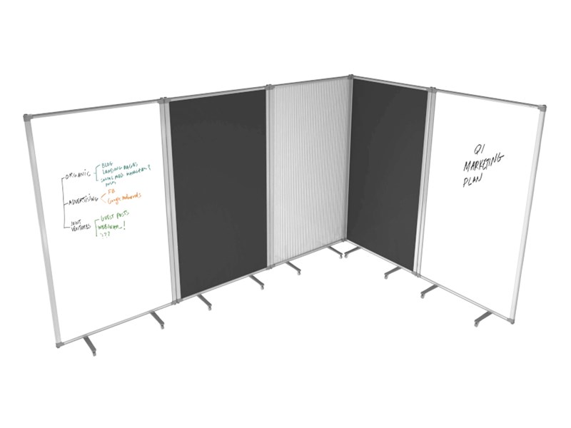 Free Standing Partition, Porcelain Whiteboard 900mm x 1800mm