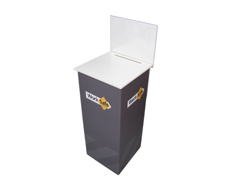 Stand Tall 400 Corflute Floor Competition Entry Boxes