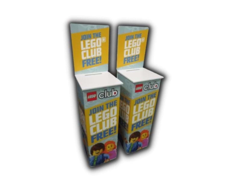 Stand Tall 400 Corflute Floor Competition Entry Boxes