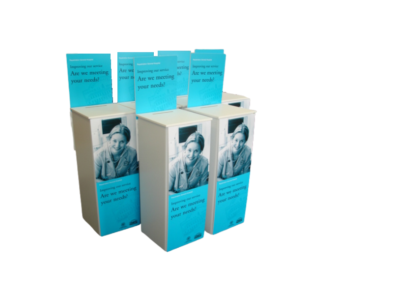 Stand Tall 400 Corflute Floor Competition Entry Boxes
