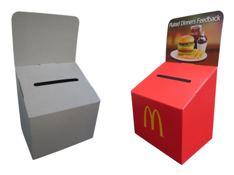 Plain or Fully Branded Cardboard Counter Top Competition Entry Box