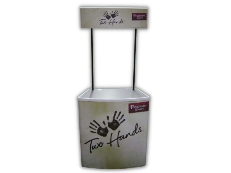 Superlight 800 Curved Demonstration Table with Header