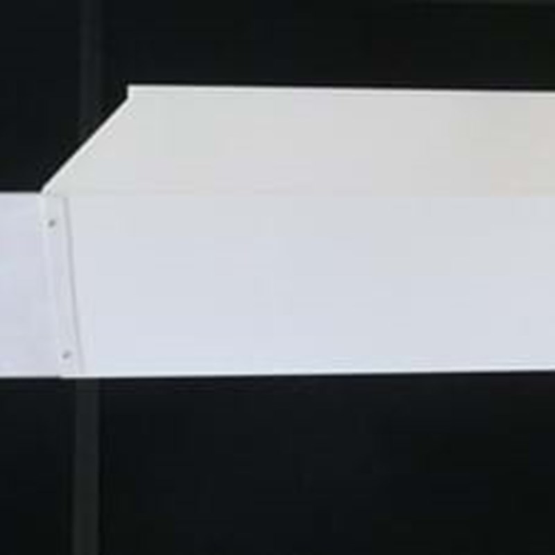 White acrylic entry unit with lockable entry door at base