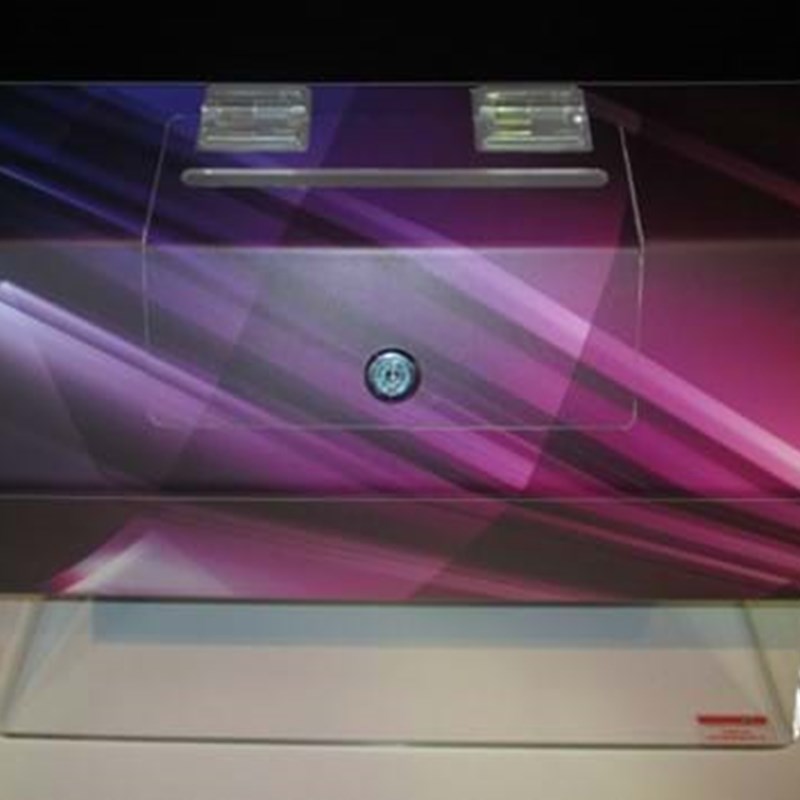 Raffle barrel with graphics