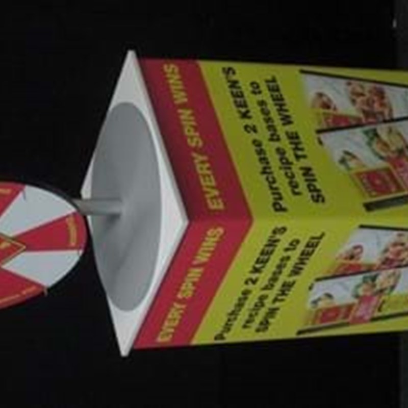 Prize wheel on stand
