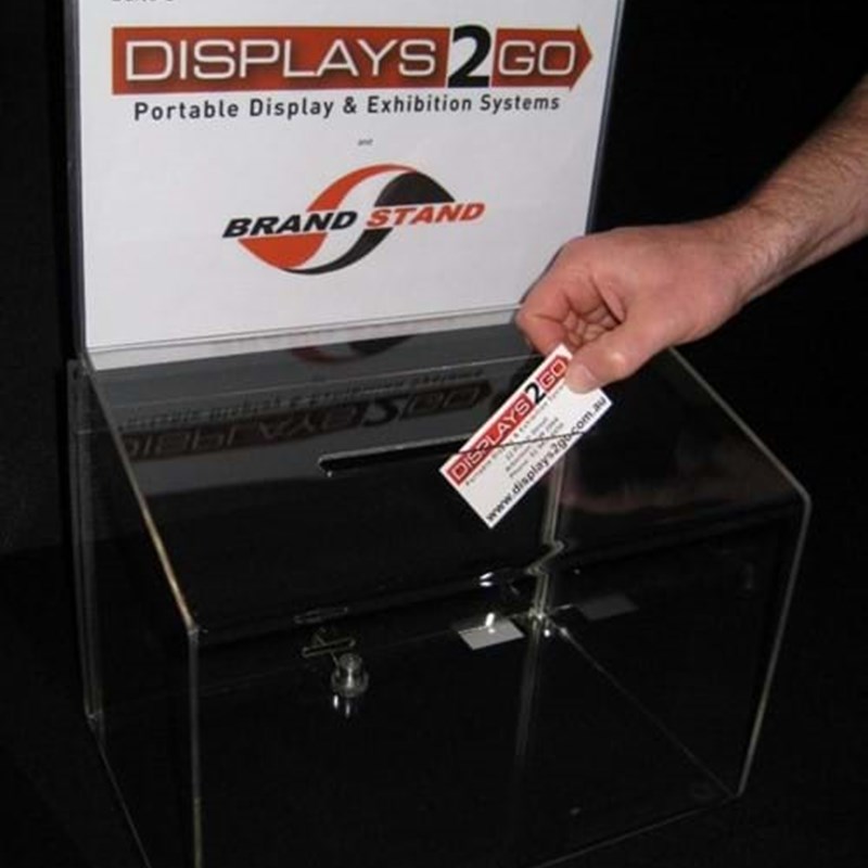 Large acrylic entry box clear