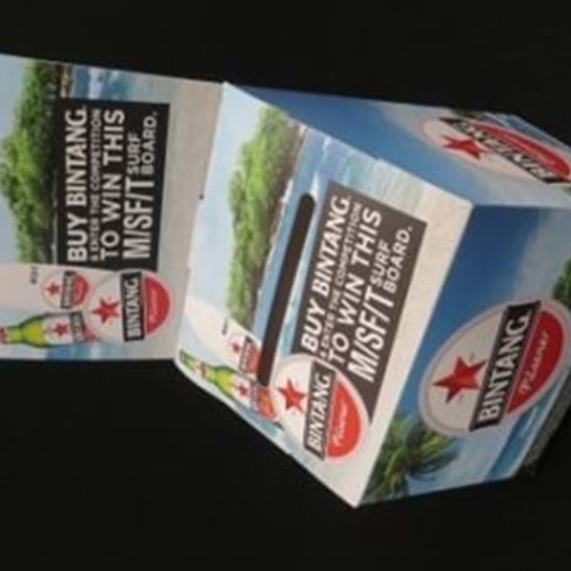 Entry box cardboard for bar