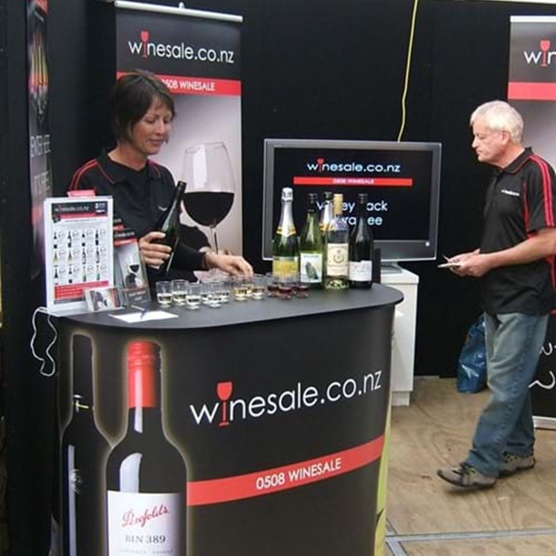 Wine tasting at expo
