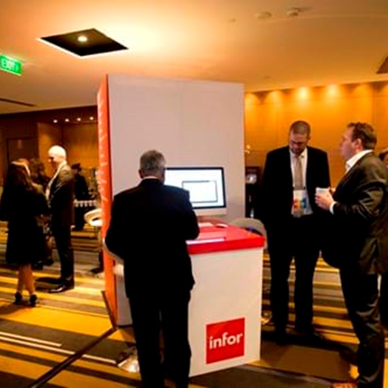 Conference kiosk display
