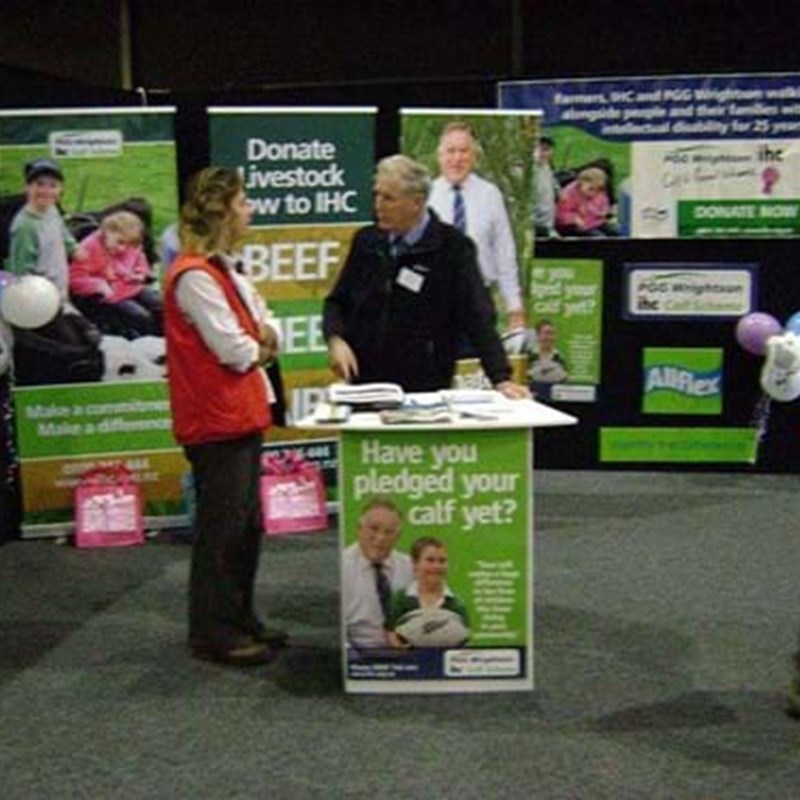 Expo sales table and banner