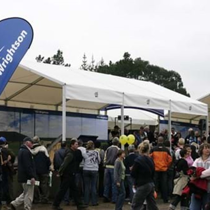 Flags and marquee
