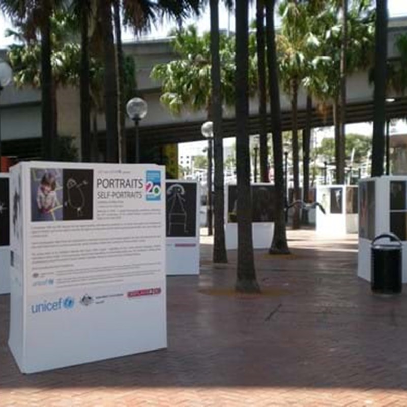Unicef-outdoor-signage-in-darling-harbour-sydney