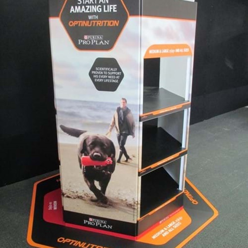 Custom retail display solution for purina