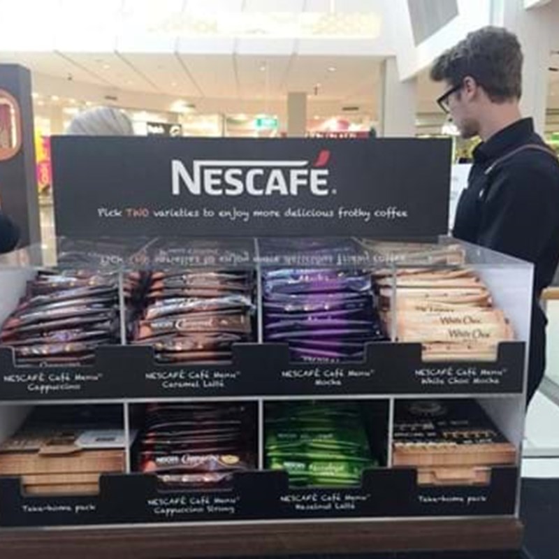 Sachet sampling stand