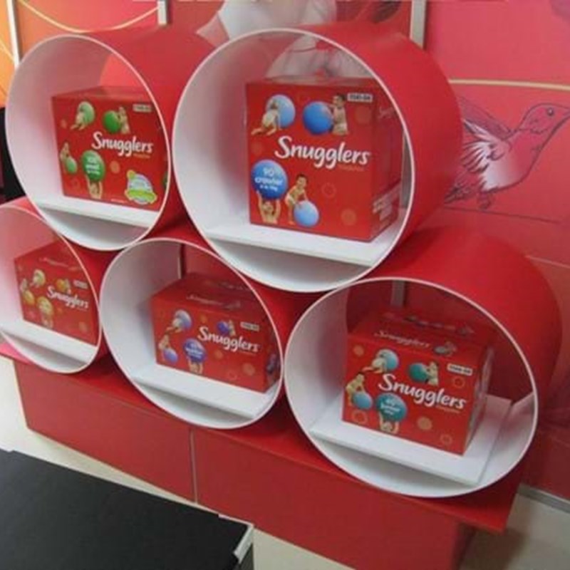 Exhibition display for nappies