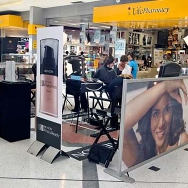 recycled board standee