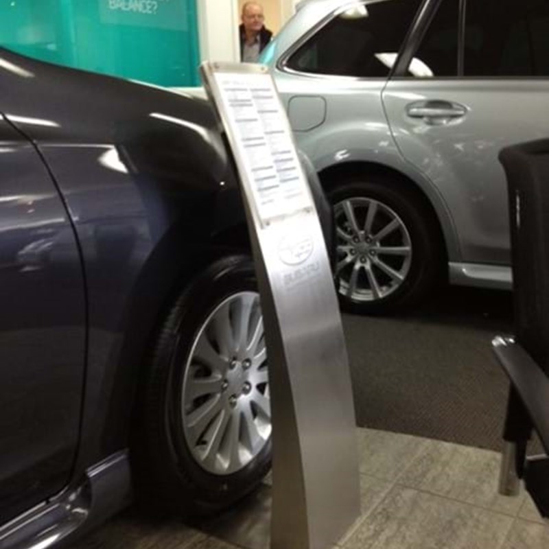 Car showroom signage