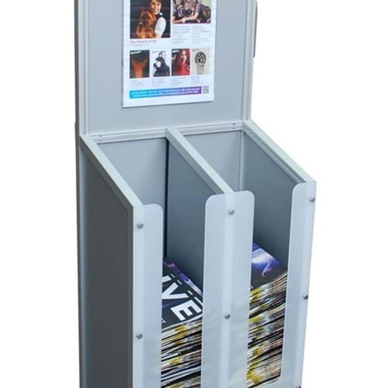 Magazine rack on wheels