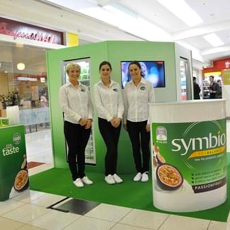 Mall display for sampling