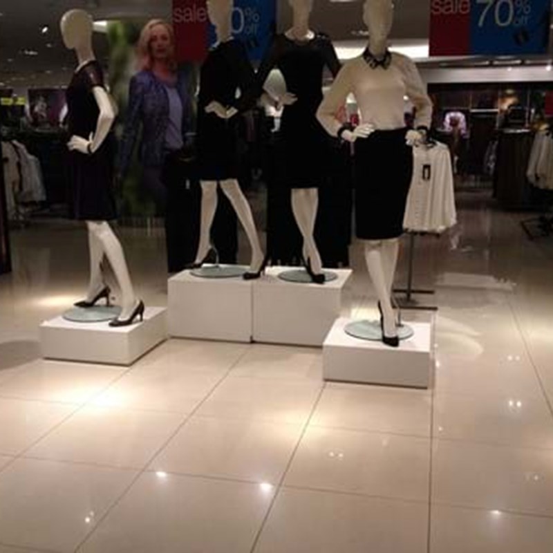 Timber retail display pedestals