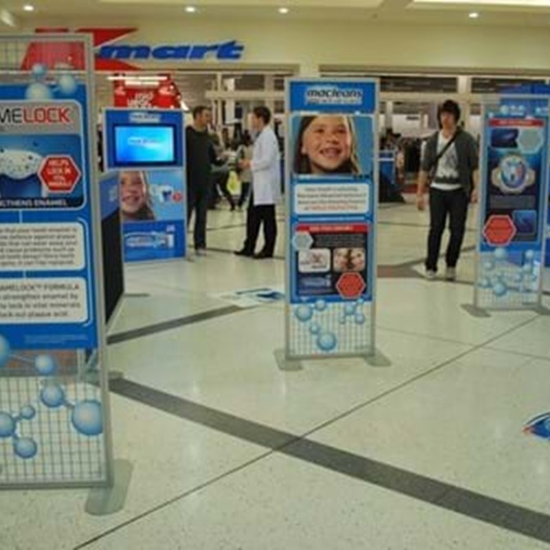 Mall display standees
