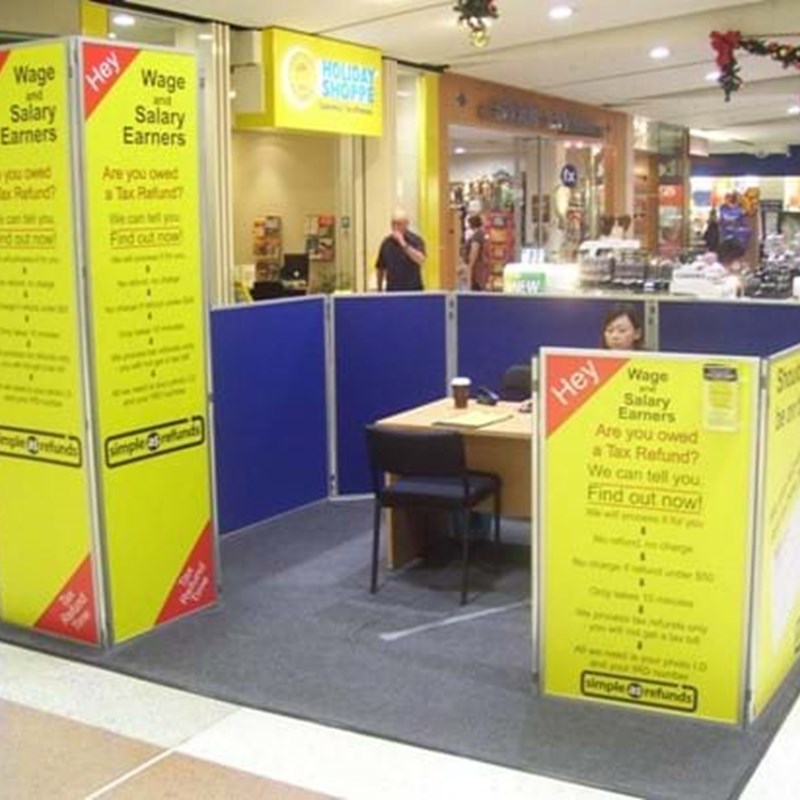 Cario shopping centre booth