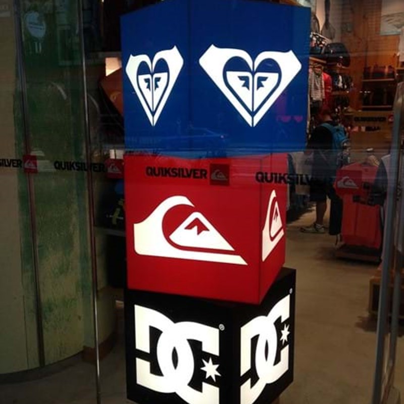 Acrylic plinths with lighting in stack formation