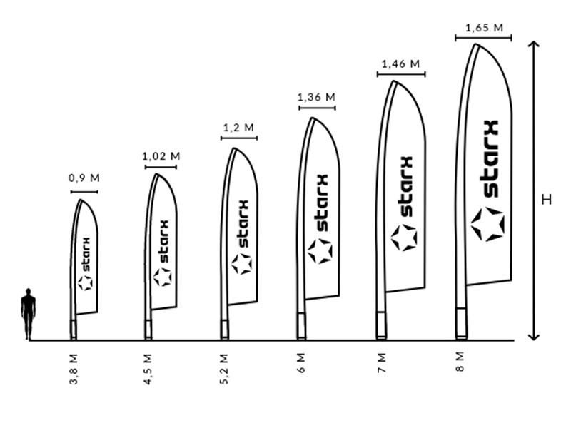 rendered view of StarX Giant inflatable flags